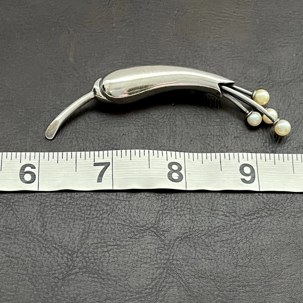 Antonio Pineda 970 Sterling Silver Brooch RARE Artist Signed